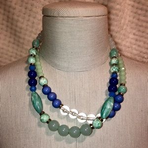 Two strand bead necklace